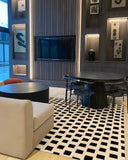 Kilim Cuadrados negros