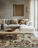 Alfombra Bali Yute Floreada 14631N